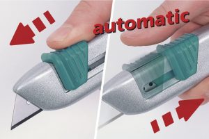 Wolfcraft Bezpečnostní nůž kovový s automatickým zasouváním břitu 4134000 - Image 2