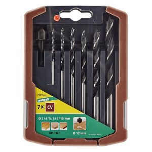 Wolfcraft Sada 6ks spirálový vrtáky CV+záhlubnik 3-10mm 7107000