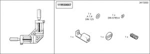 Náhradní díl Náhradní díly taška 3410/15/24(119930007) pro Wolfcraft Svěrák-hliník100mm rychloposuv 3410000