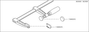 Náhradní díl Ochranný kryt pro přítlačnou desku 3620-23(116600253) pro Wolfcraft SZ80-150 šroub.svěrka 3610000