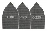 Wolfcraft 5 x samodržná mřížková plátna  80, 120, 220  8465000
